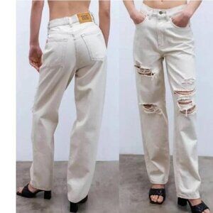 BDG Cream High Rise Baggy Jeans 26